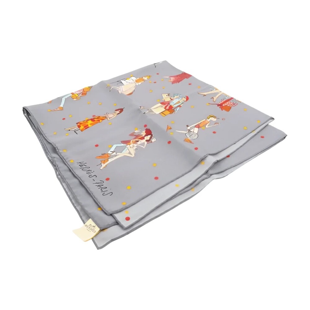 6452 - Hermes Kare Scarft Grey - Kare Scarft / Grey / Very Good